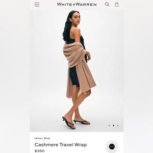 White + Warren Cashmere Travel Wrap - Camel